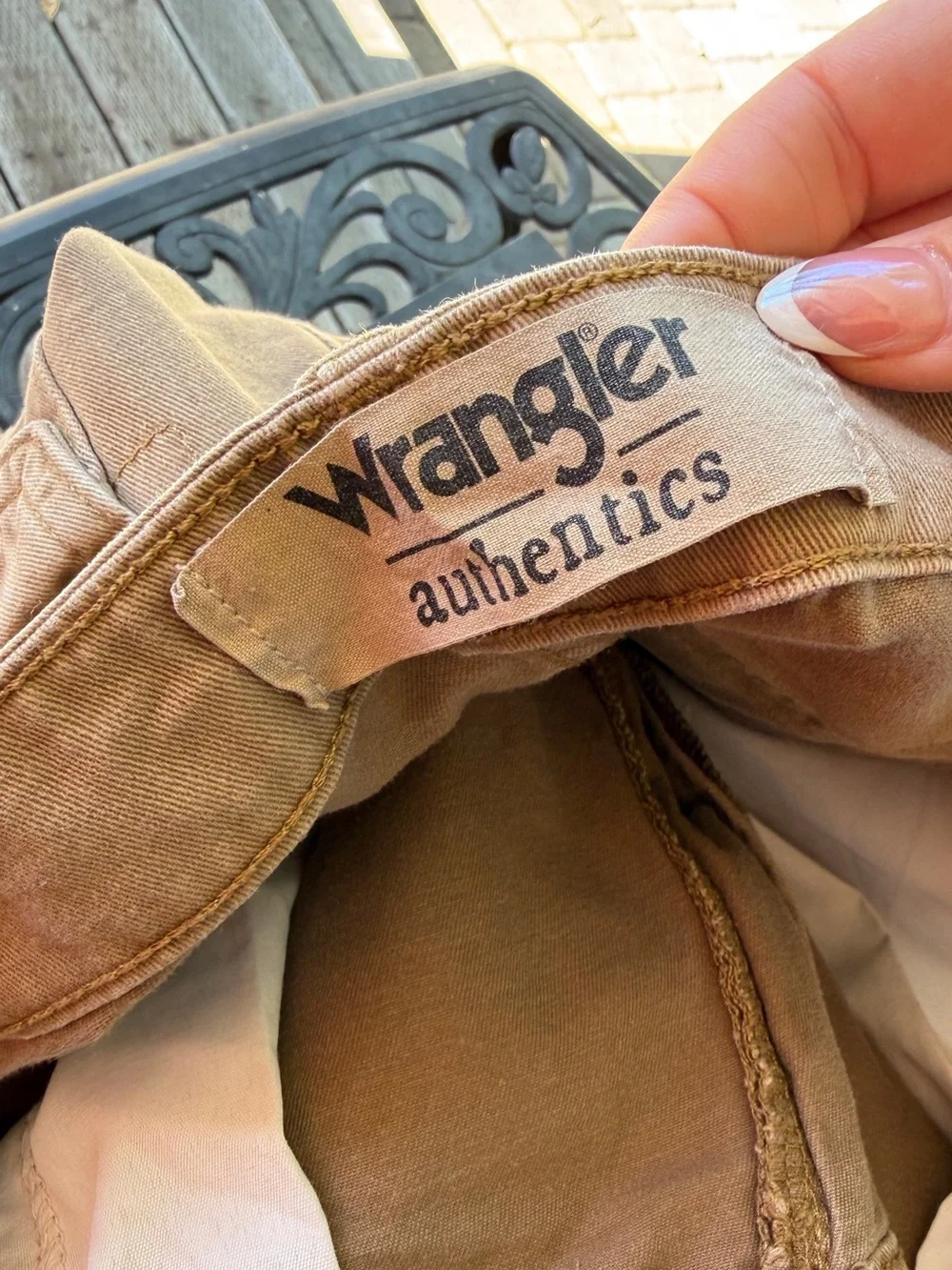 Wrangler Authentics Men’s Tan Cargo Pants – Relaxed Fit Utility Pants | 32x30